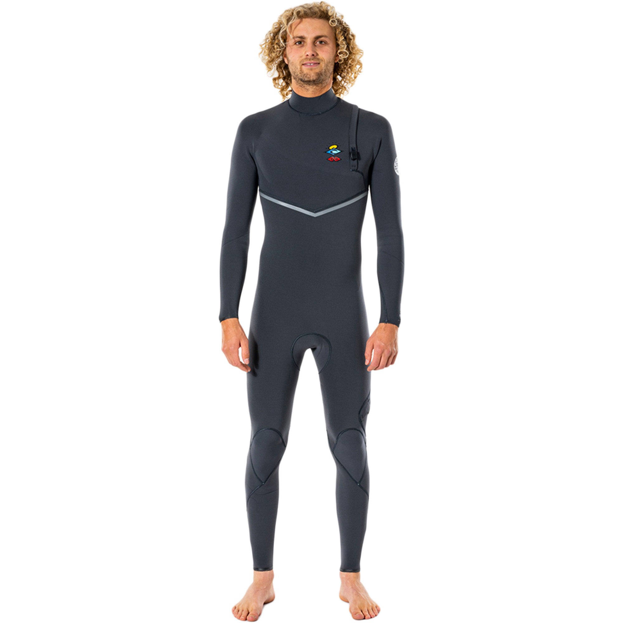 2022 Rip Curl Mens EBomb 4/3mm Zip Free Wetsuit WSMYWE Charcoal